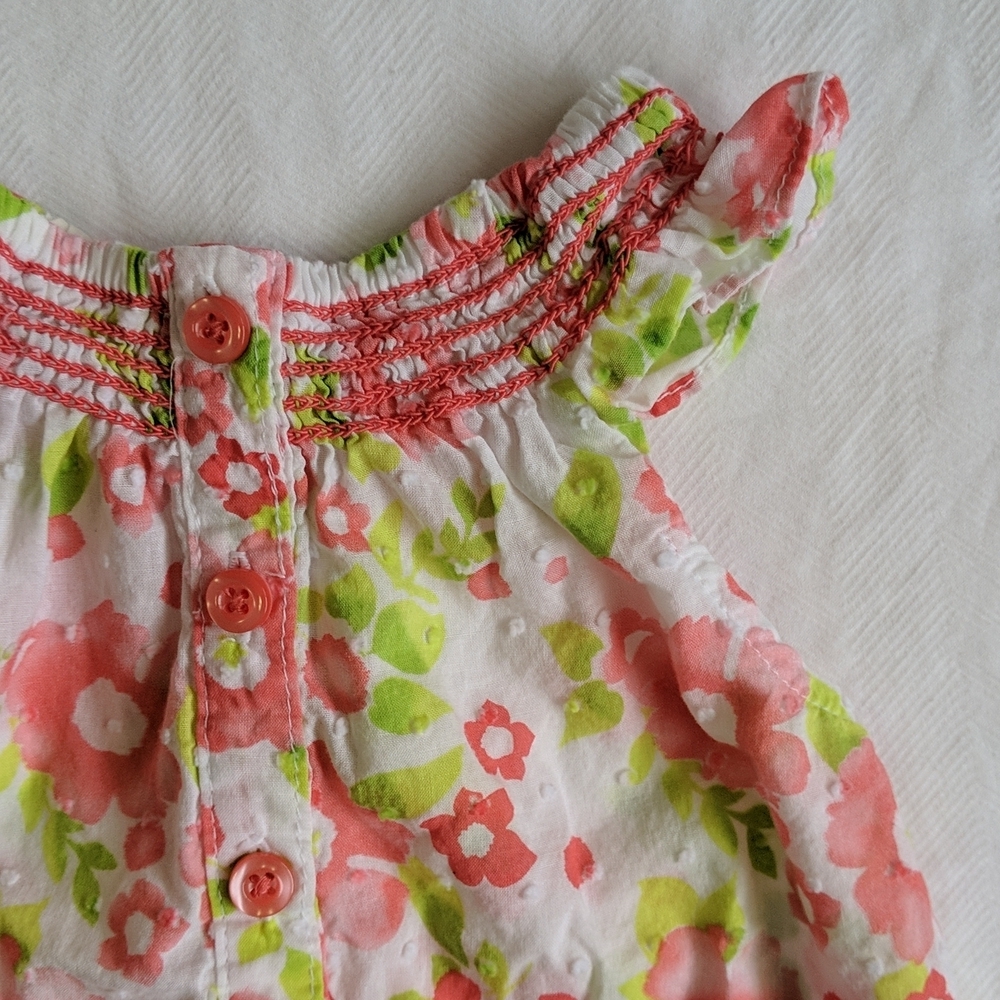 mixed brands 2-pack lightweight summer blouse bundle 18 months baby girl - Picture 2 of 10